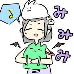 [LINEスタンプ] みみみっつうさぎと餃子の妖精ちゃん