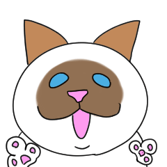 [LINEスタンプ] シャムネコ こぶちゃん