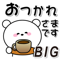 [LINEスタンプ] 日常ほのぼのホワイトベアーBIGスタンプ1♡