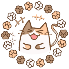 [LINEスタンプ] 肉球♪基本のにゃんこ