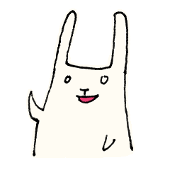 [LINEスタンプ] ひらうさ