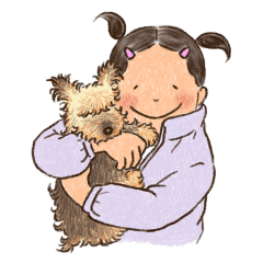 [LINEスタンプ] チロと女の子