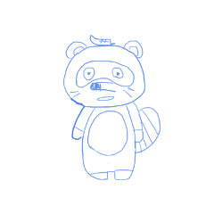 [LINEスタンプ] しろいだるたぬき