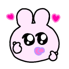 [LINEスタンプ] 動くうさぴでグイ♡