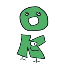 [LINEスタンプ] アルファベット キャラクター カラー絵文字の画像（メイン）