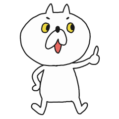 [LINEスタンプ] 白い少しおかしな猫