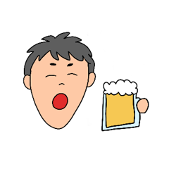 [LINEスタンプ] ビール好き男子の日常