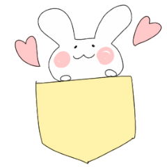 [LINEスタンプ] ポケットうさぎぽけ丸