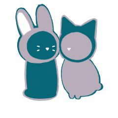 [LINEスタンプ] 猫＆兎