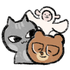 [LINEスタンプ] ねこももとくまぴの日常