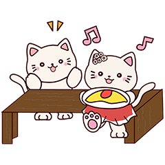 [LINEスタンプ] ねこたろうとねこみちゃん