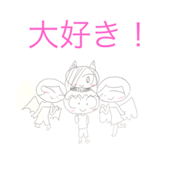 [LINEスタンプ] ○○ちゃん＆天使悪魔スタンプ