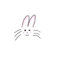 [LINEスタンプ] かわいい線画ウサギ