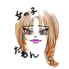 [LINEスタンプ] 手書き風『女の子スタンプ』