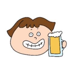 [LINEスタンプ] ビール好きな女の子