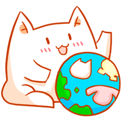 [LINEスタンプ] 無敵な猫の惑星、ニャーニャースタンプ登場