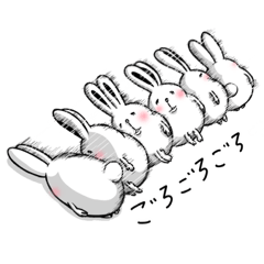 [LINEスタンプ] だるまうさのうさださん。