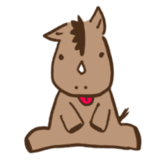 [LINEスタンプ] 競馬のウマ