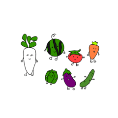 [LINEスタンプ] 野菜達の話