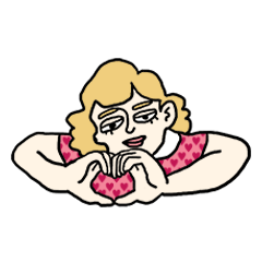 [LINEスタンプ] レトロファッションガールズ(敬語多め)
