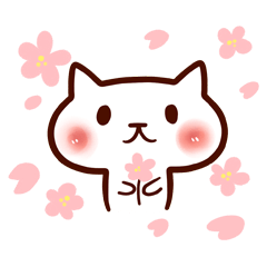 [LINEスタンプ] 面白い白猫の日常