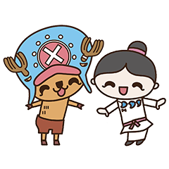 [LINEスタンプ] ONE PIECE×和泉市 コダイくんロマンちゃん