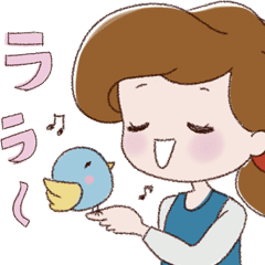 [LINEスタンプ] プリンセスを夢みる女の子