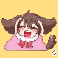 [LINEスタンプ] 犬系女子の可愛いスタンプ