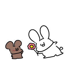 [LINEスタンプ] うさぽんとくまぽん