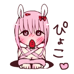 [LINEスタンプ] ♡うさみみ少女♡のかわいいスタンプ♡