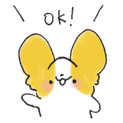 [LINEスタンプ] みみの大きないぬ。