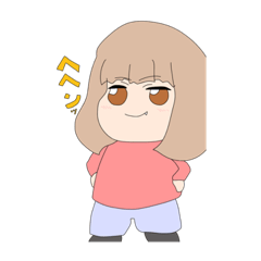 [LINEスタンプ] まる八重歯っ子ちゃん