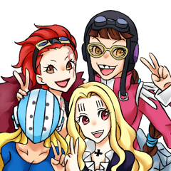 [LINEスタンプ] ONE PIECE キアホ同盟女子会スタンプ