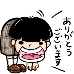 [LINEスタンプ] おかっぱおーちゃんの敬語スタンプ