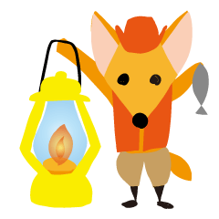 [LINEスタンプ] アウトドア＆キャンプが大好きな狐の画像（メイン）