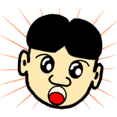 [LINEスタンプ] あきお 自画像