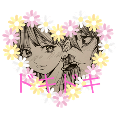 [LINEスタンプ] ピクピクン先生が私を描いてくれた似顔絵
