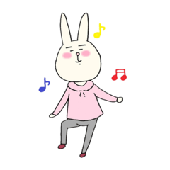 [LINEスタンプ] うさぎのヒロシの日常