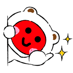 [LINEスタンプ] いつもニッコリ5色のやつ