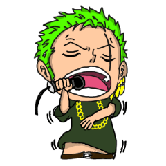 [LINEスタンプ] ONE PIECE ゾロHIPHOP version