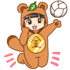 [LINEスタンプ] バレーボール大好き狸（たぬ）ちゃん呟き4