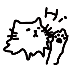 [LINEスタンプ] 使いやすい毛長ねこ（ひとつめ）