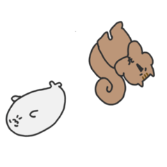 [LINEスタンプ] リスとアザラシさん