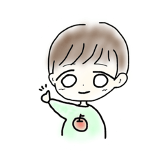 [LINEスタンプ] 毎日使える のりりんごくん