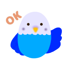 [LINEスタンプ] けなげに返信する青インコ