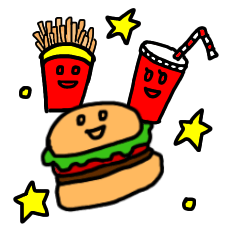 [LINEスタンプ] 痩せたい気持ちはあるハンバーガーちゃん