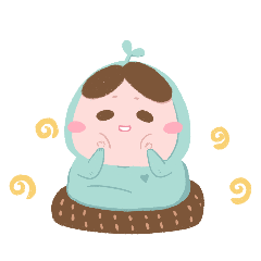 [LINEスタンプ] 小宅苗のオタク生活 (日本語版)