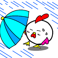 [LINEスタンプ] とりマシュマロと過ごす梅雨