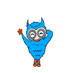 [LINEスタンプ] お茶目な青いフクロウ : 第2弾