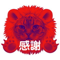 [LINEスタンプ] 着ぐるみ無表情猫のシンプル漢字スタンプ